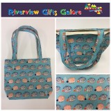 Medium Tote Bag - Echidnas Blue